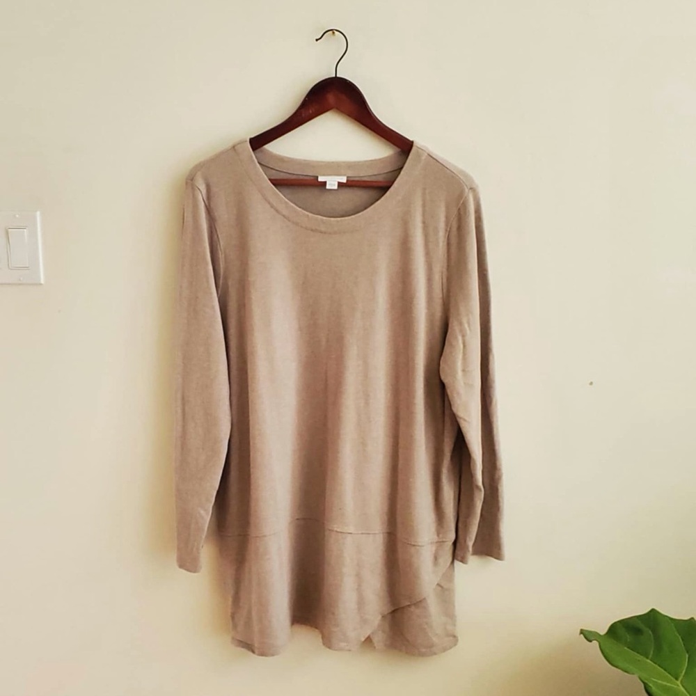 Pure Jill Super Soft Oatmeal Cotton Tunic XL